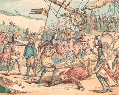 Lo sbarco di Guglielmo il Conquistatore, c1884 da Thomas Strong Seccombe