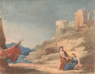 Figure tra le rovine su una collina da Thomas Sully