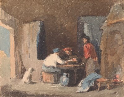 Figure a un tavolo dentro una casetta da Thomas Sully