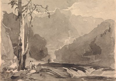 Pescatori a un ruscello di montagna da Thomas Sully