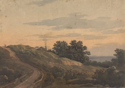 Paesaggio Collinare con Casa, Sentiero e Figure da Thomas Sully