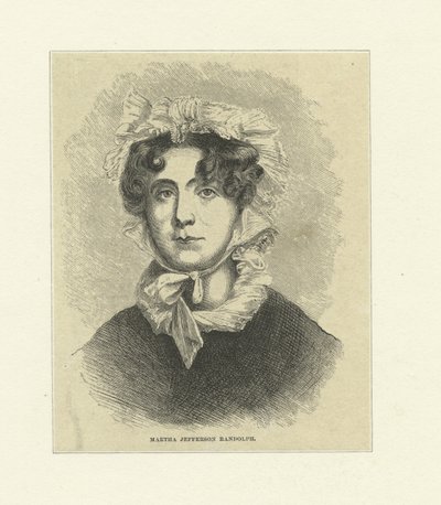 Martha Jefferson Randolph (incisione su legno) da Thomas Sully