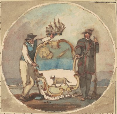 Studio per "Il grande sigillo dello Stato del Delaware" da Thomas Sully