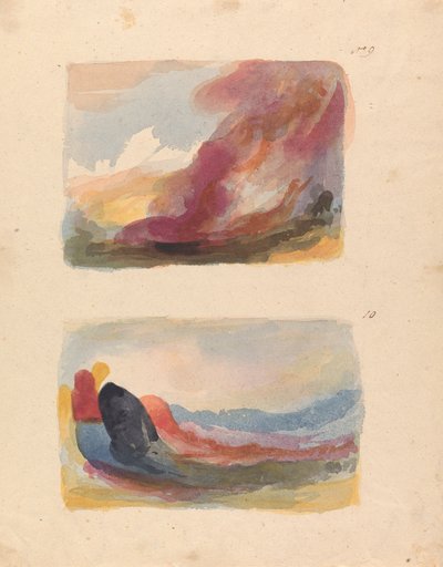 Due Disegni su un Foglio: Paesaggio - Lavaggio di Colore, Tiziano (n. 9); Paesaggio - Lavaggio di Colore, Rubens (n. 10) da Thomas Sully