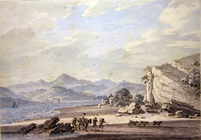 Sabbie di Ulverston con le colline di Coniston in lontananza da Thomas Sunderland