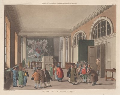 Ufficio delle accise, Broad Street, 1 febbraio 1810 da Thomas Sutherland