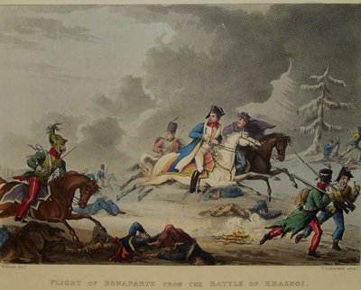 La fuga di Bonaparte dalla battaglia di Krasnoi, 1815 da Thomas Sutherland