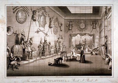 La Hoplotheca, Brook Street, Westminster, Londra, c1810 da Thomas Sutherland