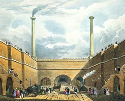Ingresso della ferrovia a Edge Hill, Liverpool, tavola 2 da 
