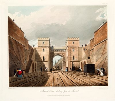 Arco moresco, vista dal tunnel, 1831 da Thomas Talbot Bury