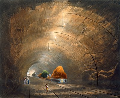 Il Tunnel, Liverpool e Manchester Railway da Thomas Talbot Bury