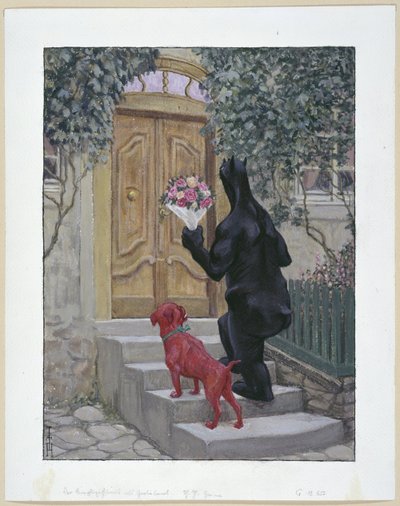 Il Simplicissimus come congratulante da Thomas Theodor Heine