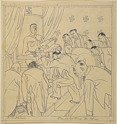 Uniformazione della borsa; Simplicissimus XXXV/36, 1930 da Thomas Theodor Heine