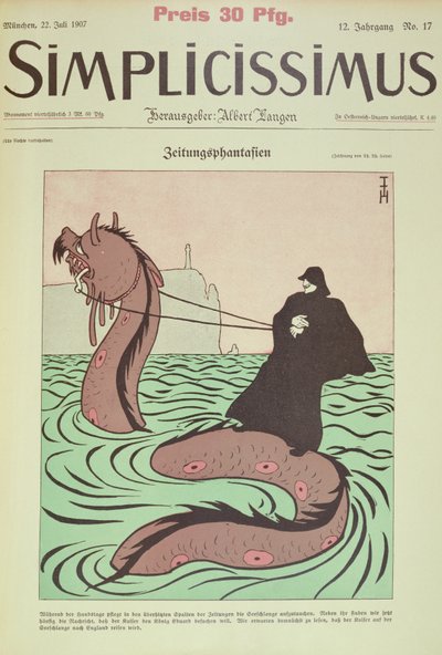 Il Kaiser cavalca il serpente marino verso l