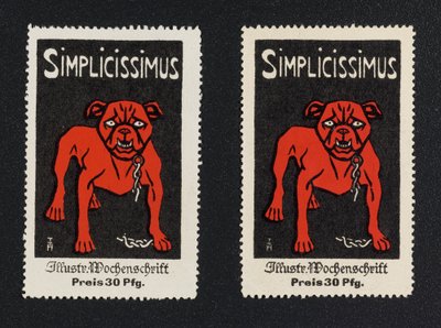 Werbemarke "Simplicissimus 30 Pfg." da Thomas Theodor Heine