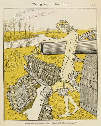 Primavera nel 1915, illustrazione da una rivista tedesca, 