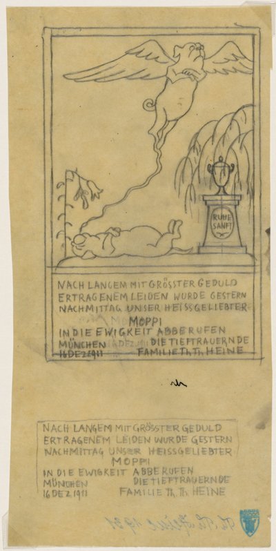 Necrologio per un carlino da Thomas Theodor Heine
