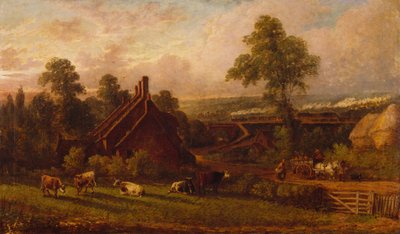 Linea ferroviaria a Northfield, 1871 da Thomas Thomas