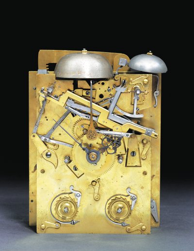 (dettaglio) di un orologio a mensola di Giacomo II con ripetizione a quarti, n. 166, c.1690-95 da Thomas Tompion