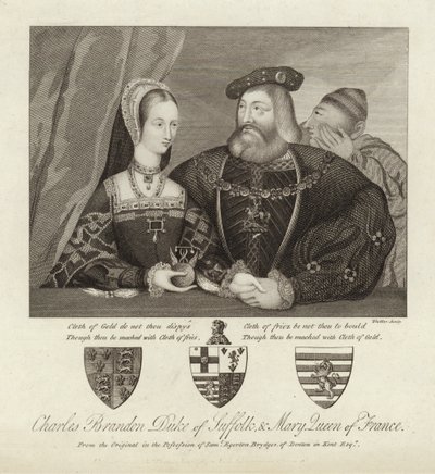 Charles Brandon Duca di Suffolk e Maria Regina di Francia da Thomas Trotter