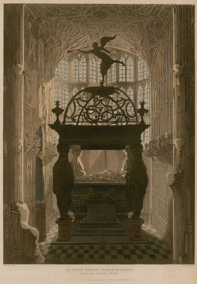 Memoriale a Lewis Stuart, Cappella di Enrico VII, Abbazia di Westminster, Londra da Thomas Uwins