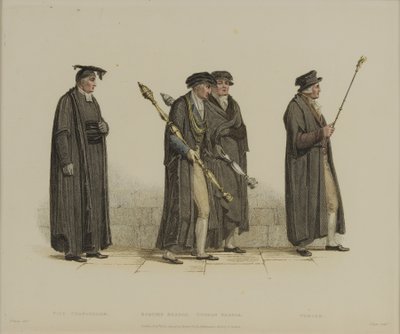 Vice Cancelliere, Esquire Beadle, Yeoman Beadle, Verger, inciso da J. Agar, pubblicato nella 