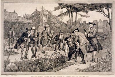 Il vecchio giardino fisico della Società degli speziali a Chelsea, 1750, 1890 da Thomas W Lascelles