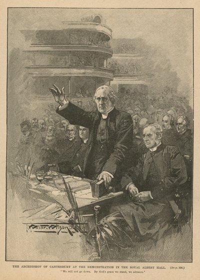 Arcivescovo di Canterbury alla dimostrazione nella Royal Albert Hall da Thomas Walter Wilson