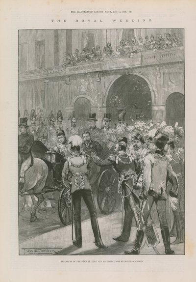 Partenza del Duca di York e della sua sposa da Buckingham Palace da Thomas Walter Wilson