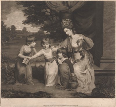 Lady Rushout e i suoi figli da Thomas Watson