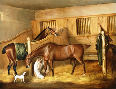 Cacciatori in una stalla con un groom da Thomas Weaver