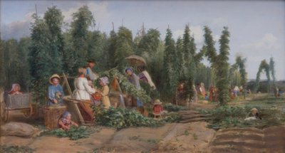 Giardino di luppolo, 1858 da Thomas Webster