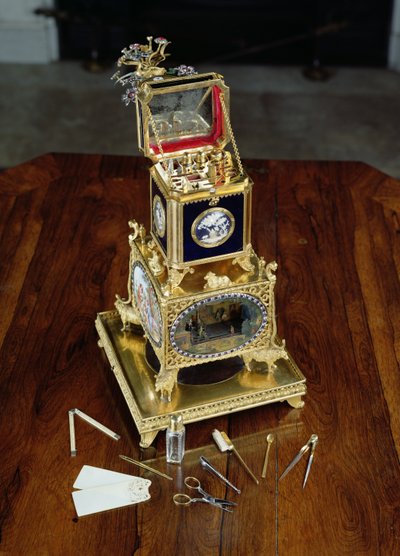 Automata musicale, necessaire e orologio, di Thomas Weekes, c.1800 da Thomas Weekes