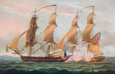 Un duello tra brigantini, c1817 da Thomas Whitcombe