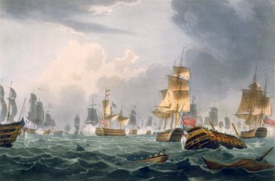 La vittoria di Lord Howe, 1 giugno 1794, inciso da Thomas Sutherland per 