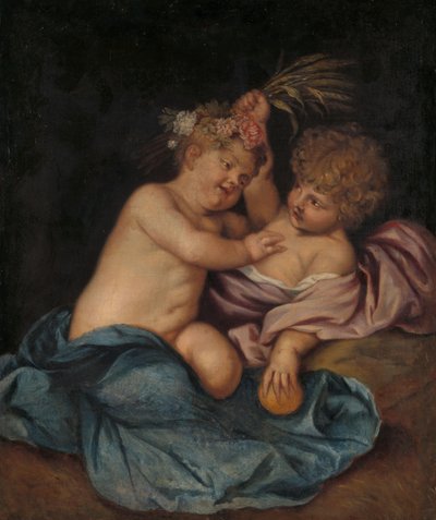 Due infanti, personificazioni della primavera e dell