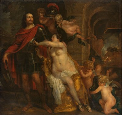 Venere che arma un guerriero, forse Johan Maurits alla fucina di Vulcano da Thomas Willeboirts Bosschaert