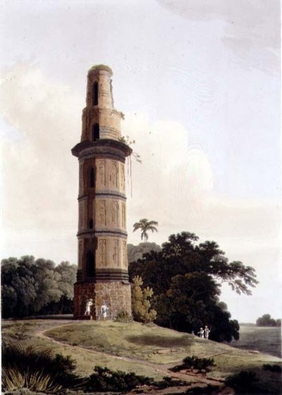 Un Minar a Gour, tavola XXIII da Thomas und William Daniell