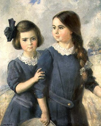 Ritratto di Gwynneth e Norah Langton Thompson da Thomas William Roberts
