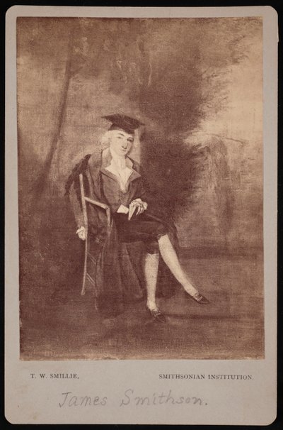 Ritratto di James Smithson 1765-1829, 1786 fotografato negli anni 1870 da Thomas William Smillie