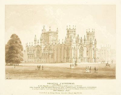Progetto per il restauro e il completamento della cattedrale di Bristol da Thomas Willson