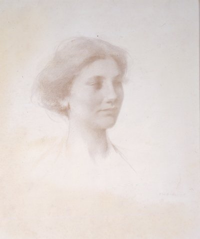 Testa di una Ragazza, c.1909 da Thomas Wilmer Dewing