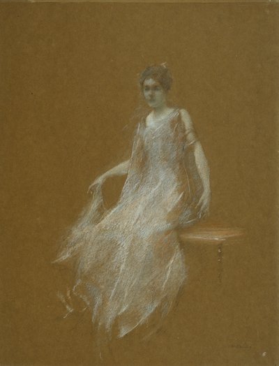 Signora in bianco da Thomas Wilmer Dewing
