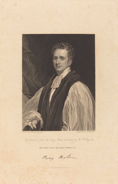 Rev. Reginald Heber, D.D. da Thomas Woolnoth after Thomas Phillips