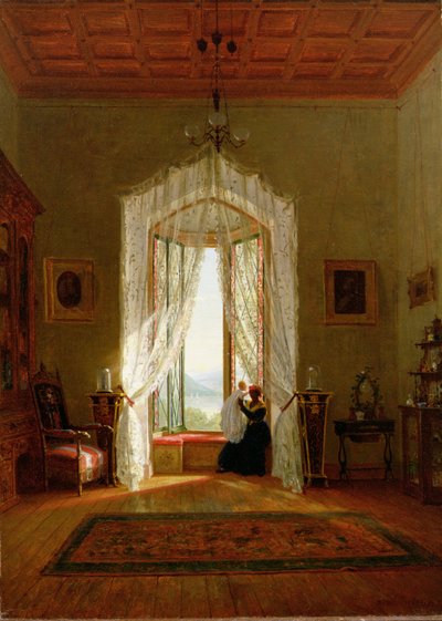Una finestra, casa sul fiume da Thomas Worthington Whittredge