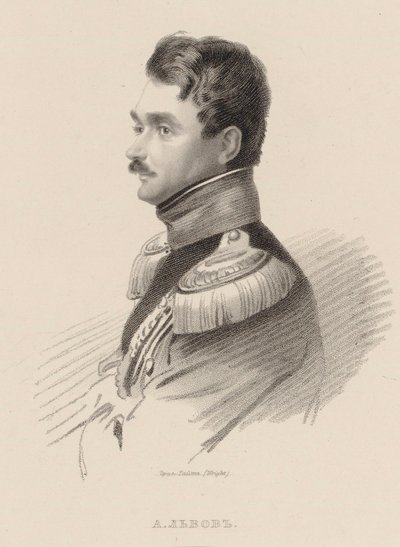 Ritratto del compositore Alexei Fyodorovich Lvov 1798-1870 da Thomas Wright