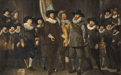 Ufficiali e altri membri della guardia civica del III distretto di Amsterdam, sotto il comando del capitano Allaert Cloeck e del tenente Lucas Jacobsz Rotgans da Thomas de Keyser