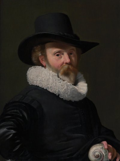 Ritratto di un uomo con una conchiglia da Thomas de Keyser