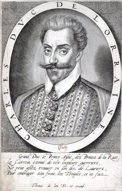 Ritratto di Carlo III, duca di Lorena, di Thomas de Leu - Gallica (adattato) da Thomas de Leu