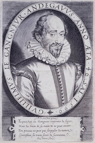 Ritratto di Guillaume Le Gangneur (1553-1624), segretario della camera del re di Francia da Thomas de Leu